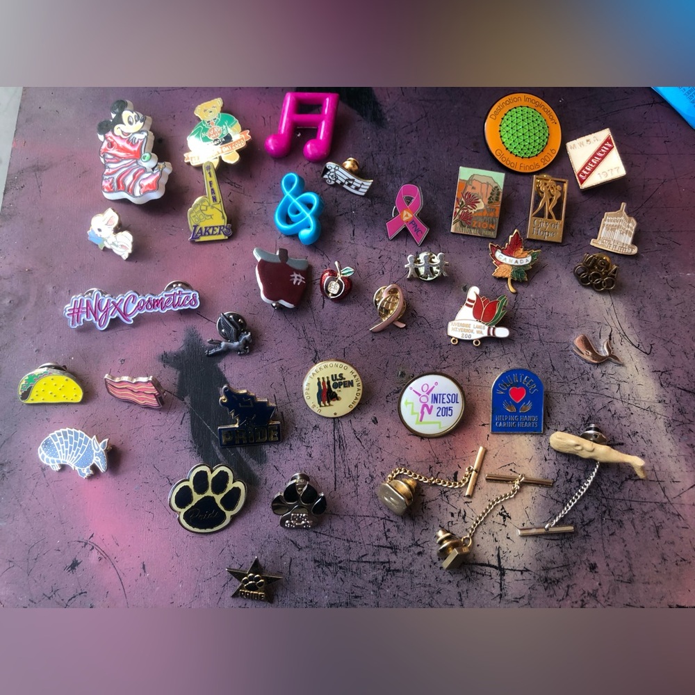 Colorful Assorted Pins Collection
